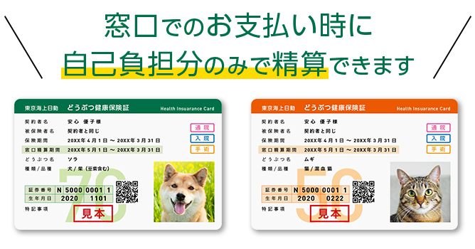 窓口でのお支払い時に自己負担分のみで精算できます