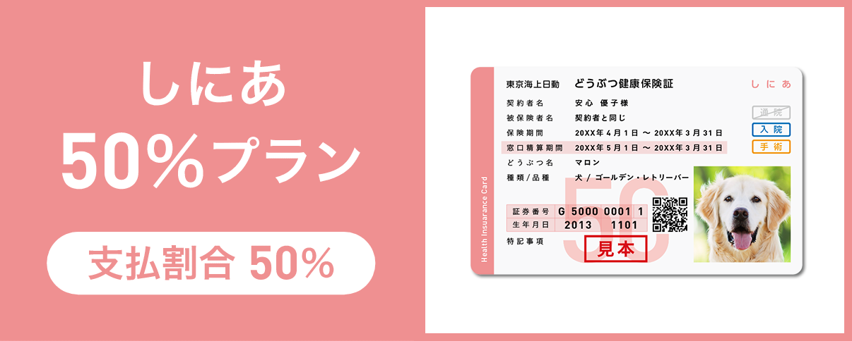 しにあ50％プラン 支払割合 50％